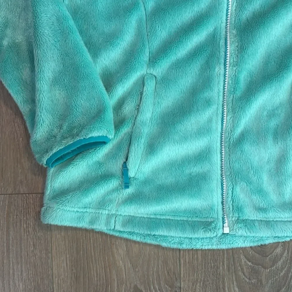 NORTH FACE TEAL OSITO JACKET SUPER SOFT AND FUZZY GIRLS SIZE 18
